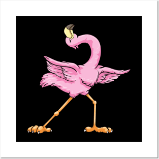 Flamingo at yoga Posters and Art